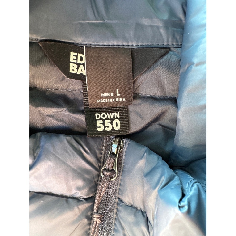 Eddie Bauer Mens Down 550 Puffer Vest Blue Size L Lightweight Insulated - Picture 4 of 7